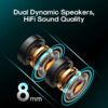 JOYROOM JR-DY01 Neckband Wireless Bluetooth Magnetic Dual Dynamic In-ear Sports Outdoor Earphone(Black)