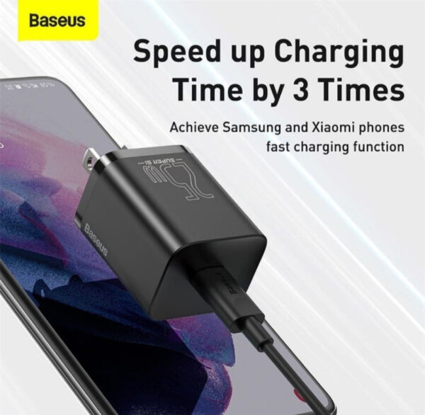 Baseus Super Si Quick Charger 25W 2pin Type-C Charger Set