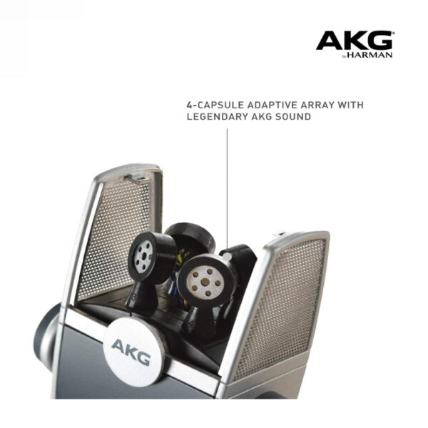 AKG Pro Audio Lyra Ultra-HD, Four Capsule, Multi-Capture Mode, USB-C Condenser Microphone for Recording and Streaming