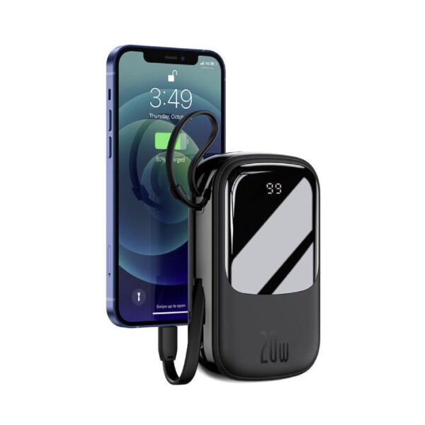 Baseus Qpow Digital Display Quick Charging Power Bank 20000mAh 20W (With IP Cable)
