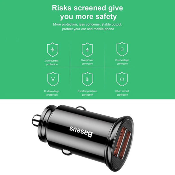 Baseus Dual QC3.0 30W Max Car Charger