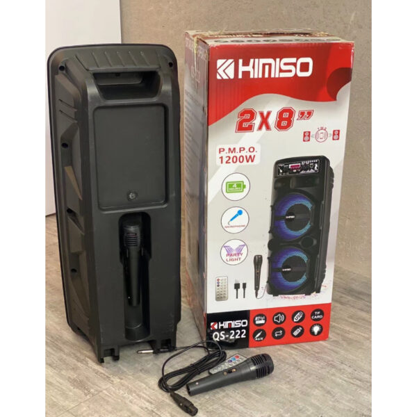 KIMISO QS-222 Multi-Function Double 8inch Outdoor Wireless Speaker with Led Screen