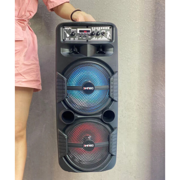 KIMISO QS-222 Multi-Function Double 8inch Outdoor Wireless Speaker with Led Screen