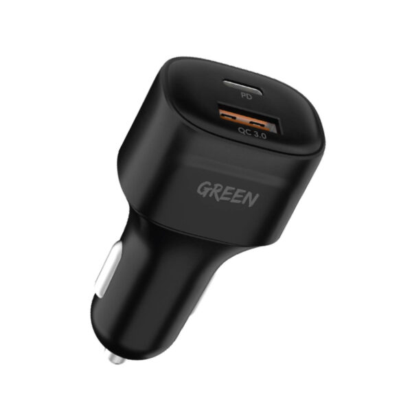 Green Lion Compact Car Charger Dual Port 20W USB Charger
