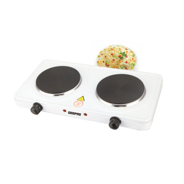 Geepas Electric Double Hotplate with Auto-Thermostat | Model No GHP32014