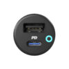 Powerology 32W Dual Port USB Car Charger with USB-C to Lightning Cable - PCCSR006