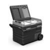 Powerology Smart Portable Fridge & Freezer 15600mAh 45L Versatile Cooler for Outdoor Camping Adventure with Detachable Wheels